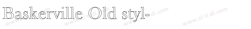 Baskerville Old styl字体转换 Baskerville Old styl字体转换